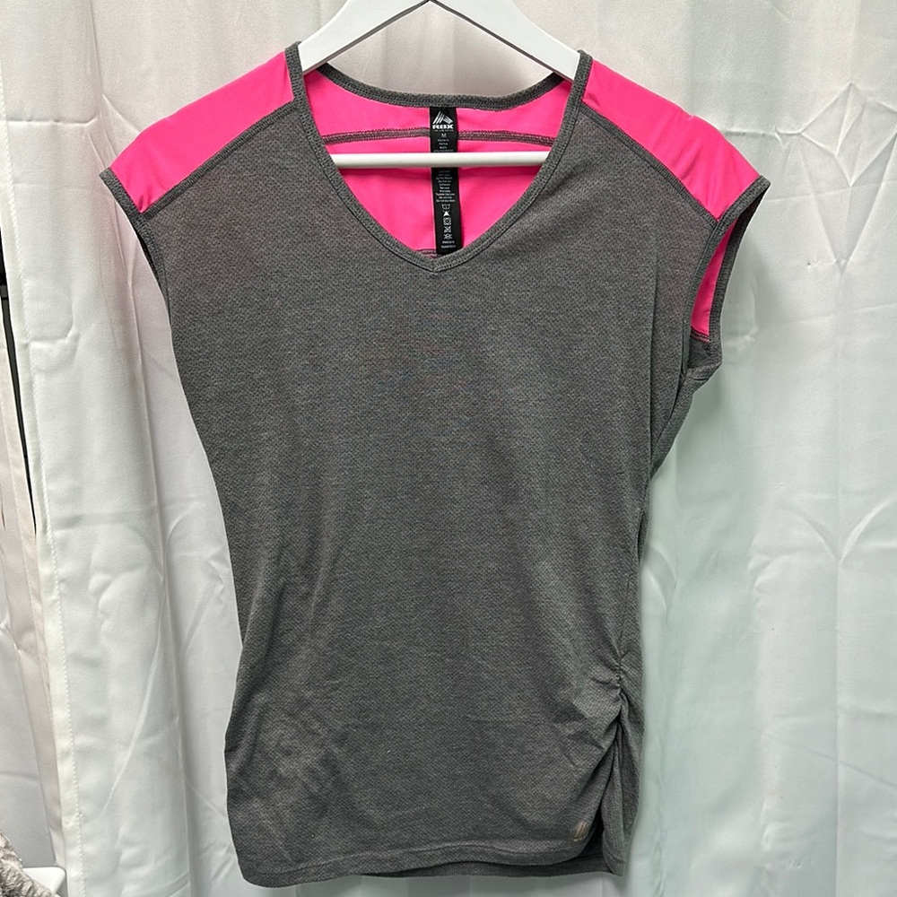 RBX Women's Gray and Pink Muscle Tee